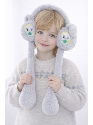 Gigi Giyim Dinozor Desenli Sesli Oynar Kulaklı Peluş Çocuk Kulaklık