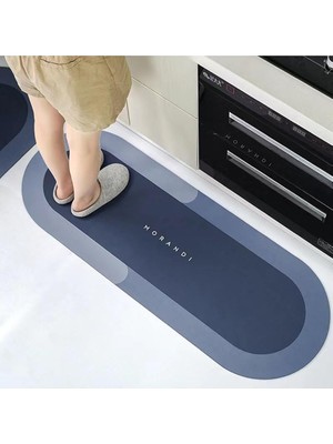 Hepta Collection Sihirli Paspas Banyo Paspası Su Emici Mutfak Koridor Paspas Kaymaz Tabanlı 40CM - 120CM Yuvarlak