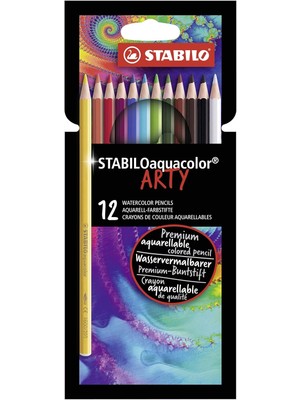 Hepta Collection Stabılo Aquacolor Arty - Kuru Boya Kalemi - 12'li Paket - Çeşitli Renkler