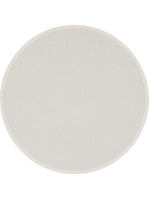 Cool Halı Riga Beyaz Sisal Yuvarlak Oturma Odası Salon Halısı Leke Tutmayan Kolay Temizlenebilir Mutfak Halısı