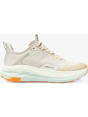 Nautica Kadın Bej Sneaker Düz Desenli Esnek Yapı ve Kauçuk Taban ile Rahat Kullanım