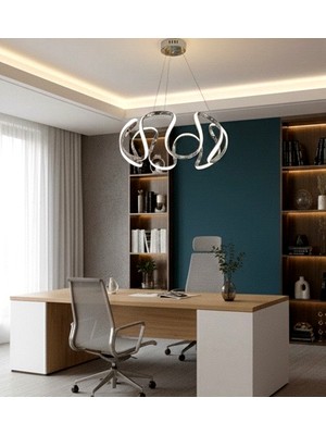 Akgül Büyük Krom Ledli Lüks Avize