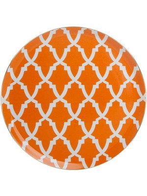 Hepta Collection Morocco Desen3 Turuncu Düz Tabak 28CM