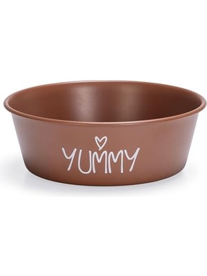 Hepta Collection Yavru Köpek Mama Su Kabı, Paslanmaz Çelik, Kaymaz Taban, Kiremit, 13CM, 470ML