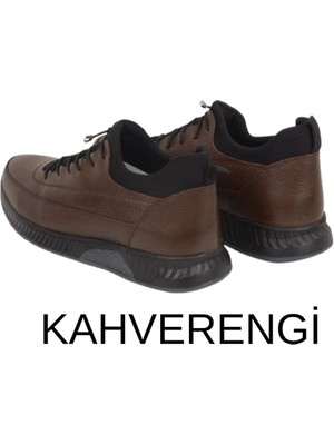 M002 Deri Kauçuk Taban Kışlık Ayakkabı Günlük