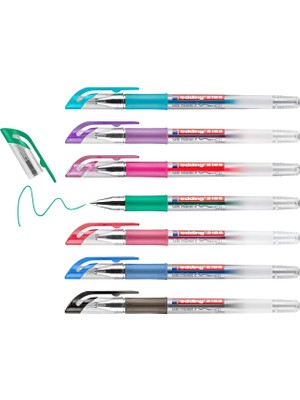 Hepta Collection 2185 Jel Roller - Siyah, Kırmızı, Mavi, Yeşil, Mor, Pembe, Açık Mavi - 7 Kalem - 0,7 mm