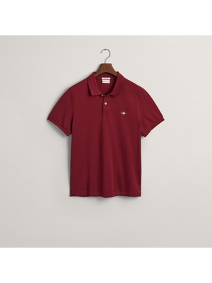 Gant Erkek Bordo Regular Fit Polo