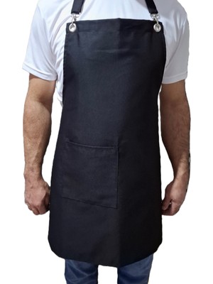 Dery Collection siyah Şef Mutfak Önlüğü barista kafe restaurant pastane kasap kuaför için Ayar Askılı [ 10 adet ]