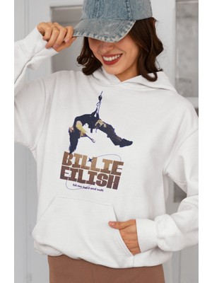 Sevbano Billie Eilish Hit Me Hard And Soft Baskılı Unisex Oversize Şarkıcı Hoodie