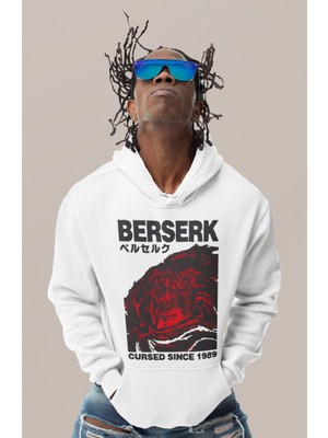 Sevbano Berserk Guts Baskılı Unisex Oversize Anime Karakter Hoodie