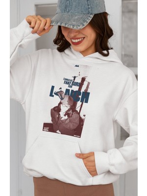 Sevbano Tasarım Billie Eilish Lunch Baskılı Unisex Oversize Şarkıcı Hoodie