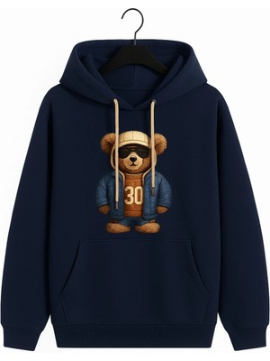 Bellanova Unisex Kapüşonlu Oversize Baskılı Sweatshirt  Teddy Bear Desenli Rahat Günlük Kombin Için Modern Şık Stil – Konforlu, Trend ve Tarzınızı Tamamlayan Özel Tasarım"