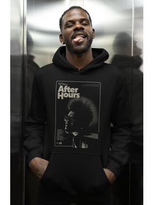 Sevbano Özel Tasarım After Hours The Weeknd Rapper Baskılı Unisex Oversize Şarkıcı Hoodie