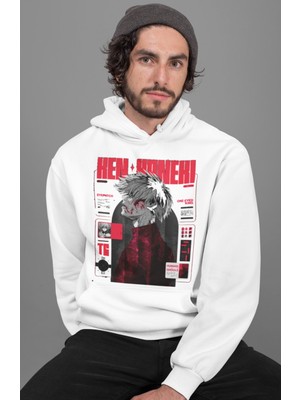 Sevbano Ken Kaneki Baskılı Unisex Oversize Tokyo Ghoul Anime Hoodie
