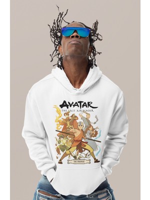 Sevbano Avatar The Last Airbender Baskılı Unisex Oversize Anime Karakter Hoodie