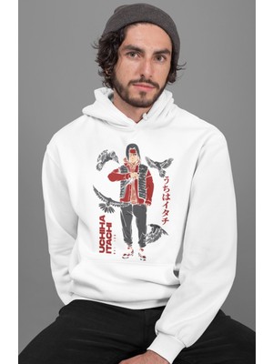 Sevbano Uchiha Itachi Baskılı Unisex Oversize Naruto Anime Hoodie
