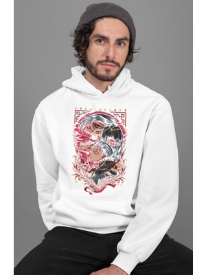 Sevbano Özel Tasarım Eren Yeager Baskılı Unisex Oversize Attack On Titan Anime Karakter Hoodie
