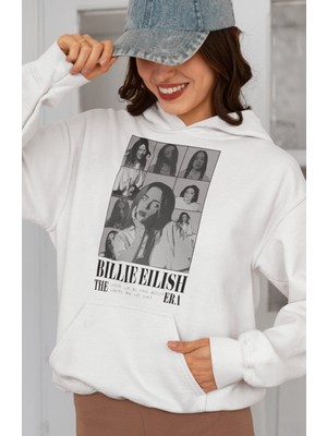 Sevbano Billie Eilish Tasarım Baskılı Unisex Oversize Şarkıcı Hoodie