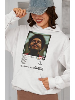 Sevbano The Weeknd After Hours Rapper Baskılı Unisex Oversize Şarkıcı Hoodie