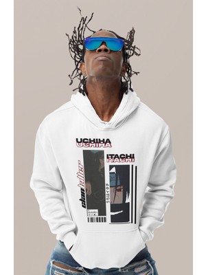 Sevbano Uchiha Itachi Baskılı Unisex Oversize Naruto Anime Karakter Hoodie