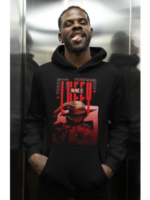 Sevbano Özel Tasarım Monkey D. Luffy Baskılı Unisex Oversize One Piece Anime Karakter Hoodie