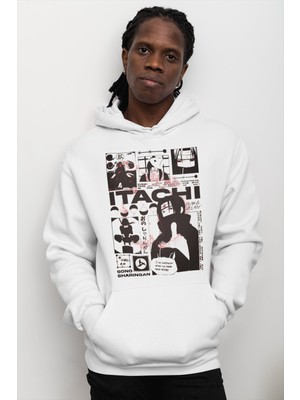 Sevbano Itachi Uchiha Naruto Baskılı Unisex Oversize Anime Hoodie