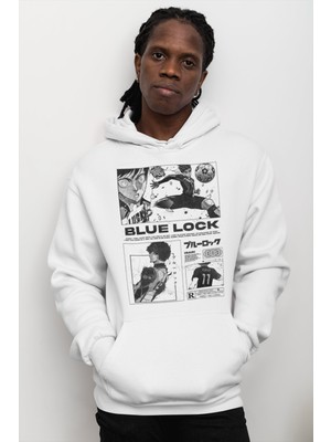 Sevbano Blue Lock Isagi Baskılı Unisex Oversize Anime Hoodie