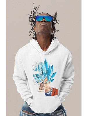 Sevbano Son Goku Dragon Ball Baskılı Unisex Oversize Anime Karakter Hoodie