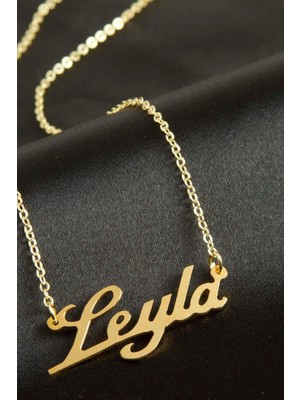 Zero Land Nrzsnt Leyla Isimli Kolye -Sarı