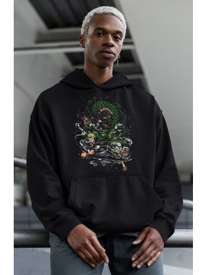 Sevbano Roronoa Zoro Baskılı Unisex Oversize One Piece Anime Hoodie