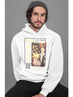 Sevbano Solo Leveling Choi Jong-In Baskılı Unisex Oversize Anime Hoodie