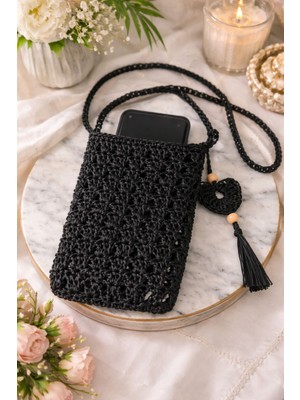 Handmade Hasır Telefon Çantası