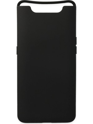 Newface Samsung Galaxy A80 Kılıf Nano Içi Kadife Silikon - Siyah