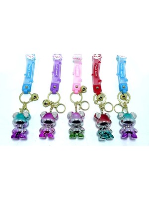 Starseven Taşlı Ayıcık Silikon Anahtarlık ALK1703