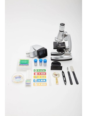 Starseven 50X100X200X400X6001200X Çocuklariçin Eğitici Projektörlü Mikroskop Seti