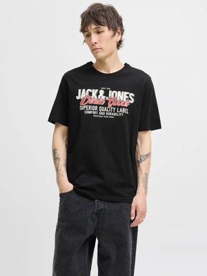 Jack & Jones Jjelogo Tee Ss O-Neck 2 Col Siyah Erkek T-Shirt 12279535