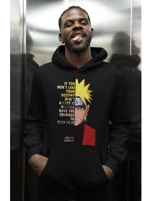 Sevbano Naruto Uzumaki Baskılı Unisex Oversize Anime Karakter Hoodie