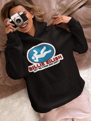 Sevbano Billie Eilish Hit Me Hard And Soft Baskılı Unisex Oversize Şarkıcı Hoodie