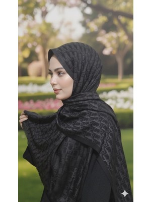 Sevimia Scarf D Desenli Kaşmir Çift Taraflı Jakar Şal