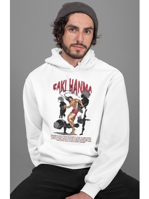Sevbano Tasarım Baki Hanma Baskılı Unisex Oversize Baki Wiki Anime Hoodie