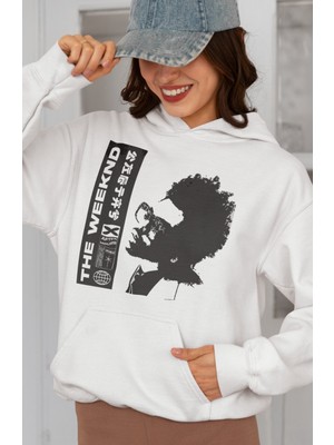 Sevbano The Weeknd Rapper Baskılı Unisex Oversize Şarkıcı Hoodie