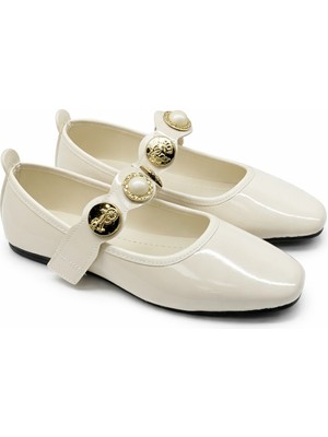 ModaFrato SH-350 Çapraz Turalı Babet Günlük Kadın Ayakkabı Mary Jane Ev Babeti