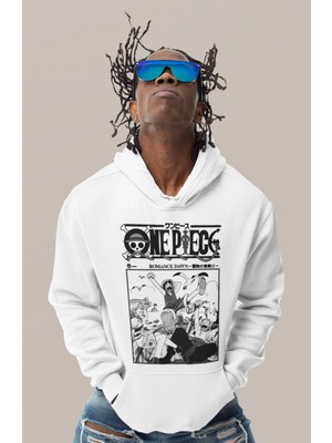 Sevbano One Piece Monkey D. Luffy Baskılı Unisex Oversize Anime Karakter Hoodie