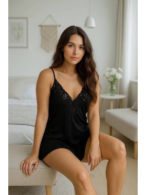 MiraLive Zarif Dantel Işlemeli Kadın Gecelik