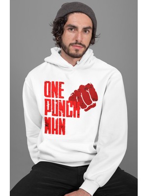 Sevbano One Punch Man Yazılı Unisex Oversize Anime Karakter Hoodie