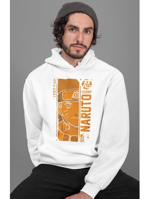 Sevbano Naruto Uzumaki Baskılı Unisex Oversize Anime Hoodie