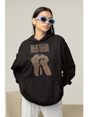 Sevbano Billie Eilish Baskılı Unisex Oversize Şarkıcı Hoodie