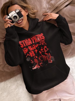Sevbano Tasarım Stray Kids Müzik Grubu Baskılı Unisex Oversize Hoodie