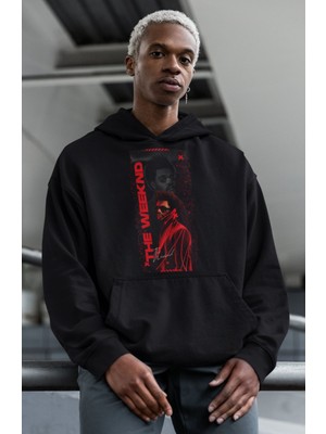 Sevbano The Weeknd Rapper Baskılı Unisex Oversize Şarkıcı Hoodie