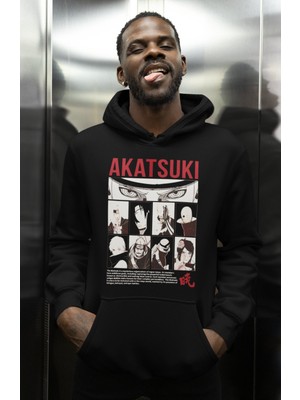 Sevbano Akatsuki Naruto Baskılı Unisex Oversize Anime Karakter Hoodie